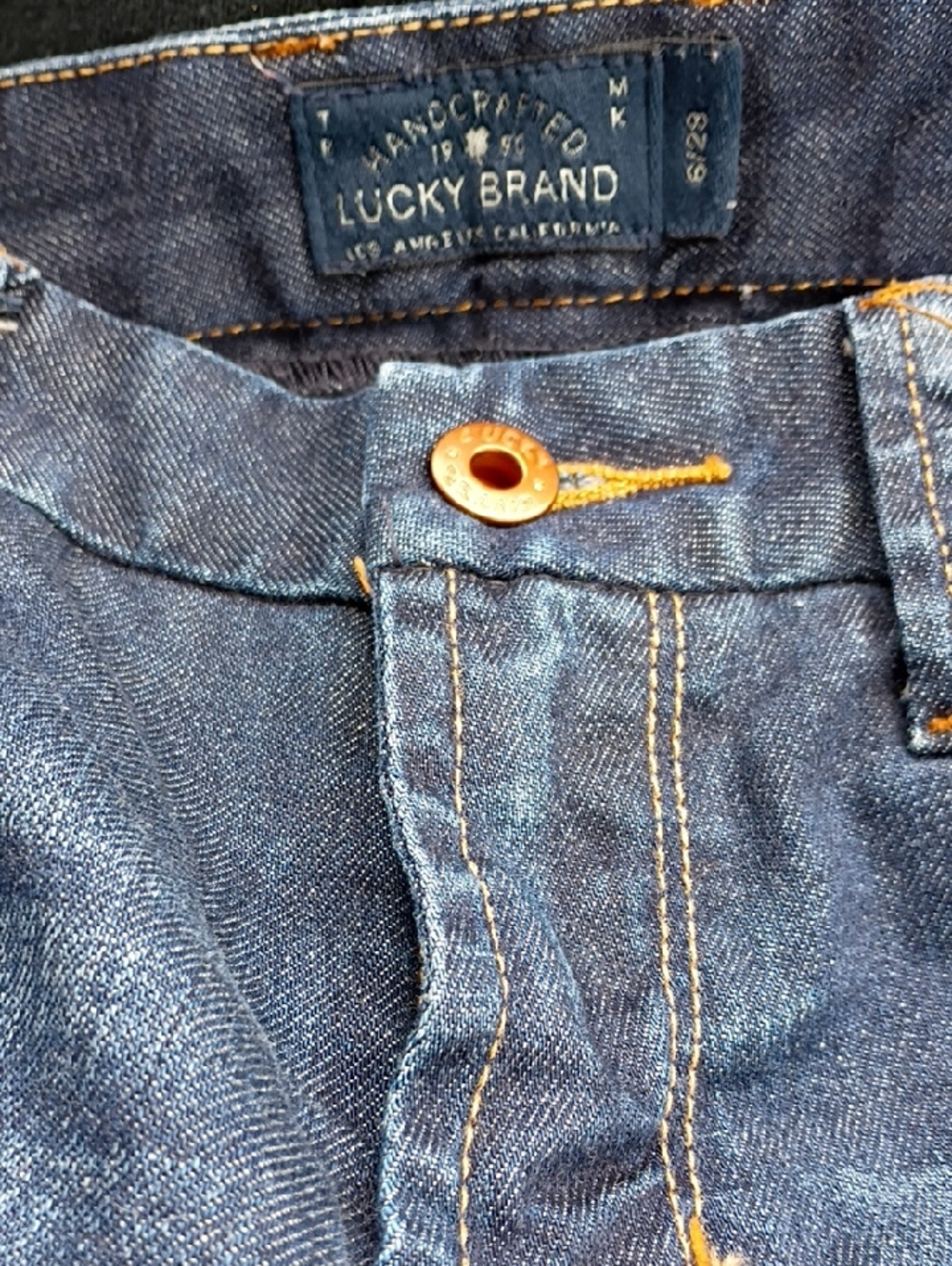 Lucky Brand Womens Dark Blue Denim Slim Jeans